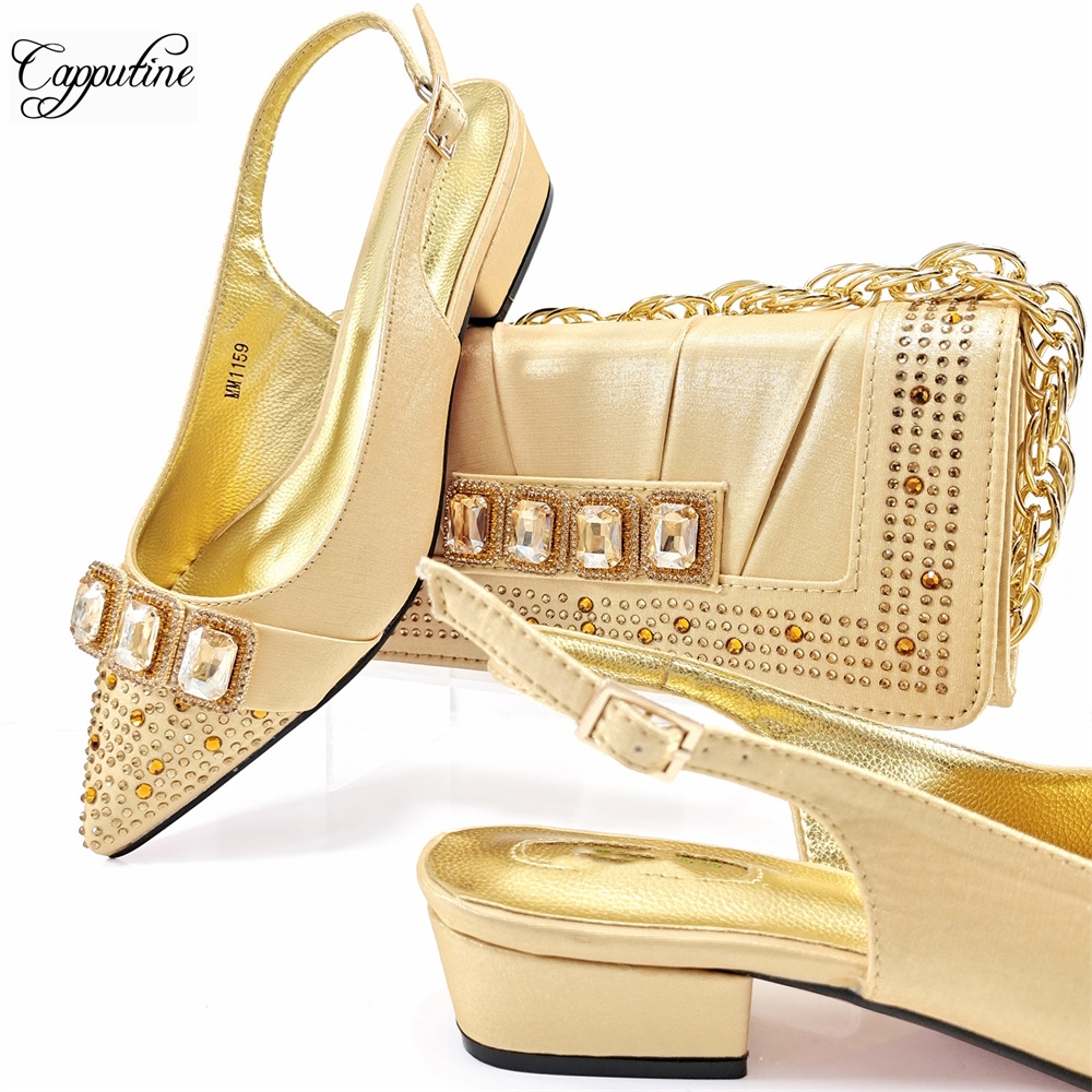 Peach Women Shoes And Bag Set  - Luxury Bags And Shoes avis et prix