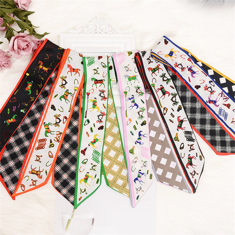 Horse Plaid Skinny Scarf Women - Luxury Bags For Women Brands avis et prix