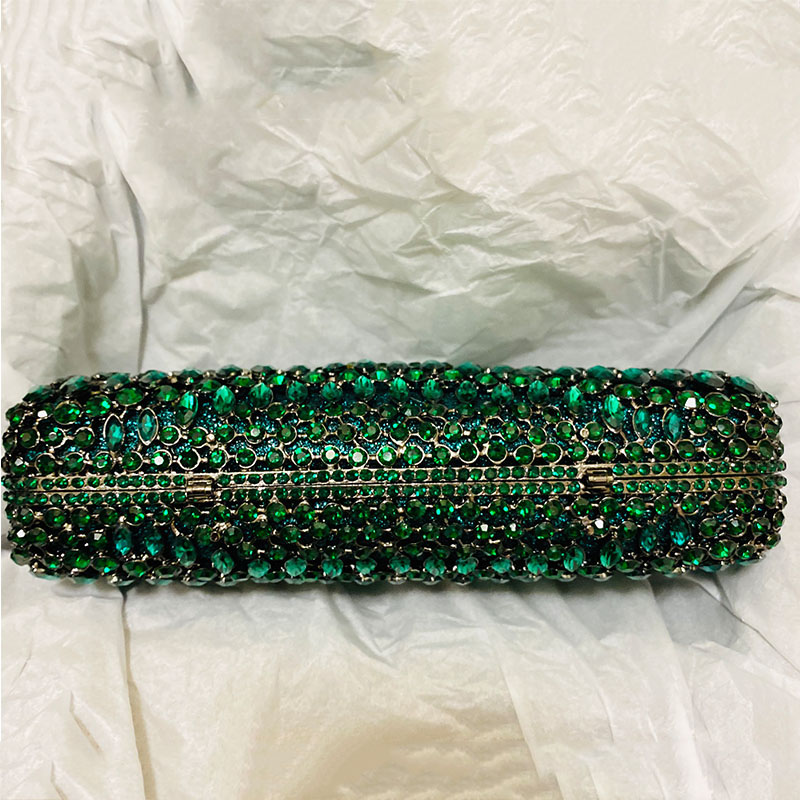 Luxury Green Rhinestone Evenin - Luxury Bags Green avis et prix