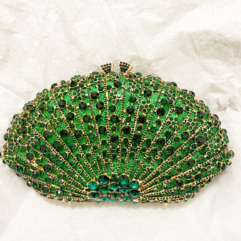 Green Diamond Evening Purses C - Luxury Bags Green avis et prix