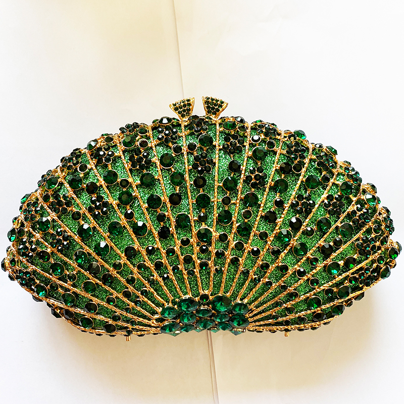Green Diamond Evening Purses C - Luxury Bags Green avis et prix
