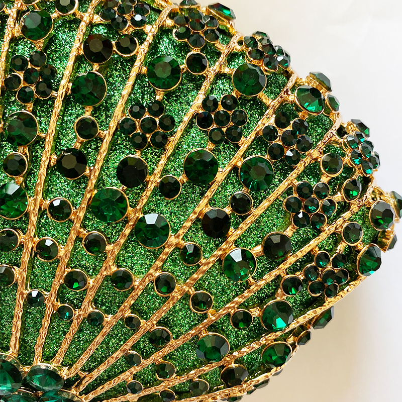 Green Diamond Evening Purses C - Luxury Bags Green avis et prix