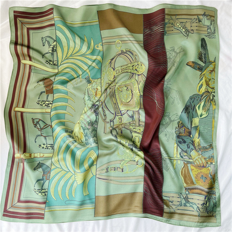 Small Mulberry Silk Scarf 65CM - Luxury Bags Green avis et prix