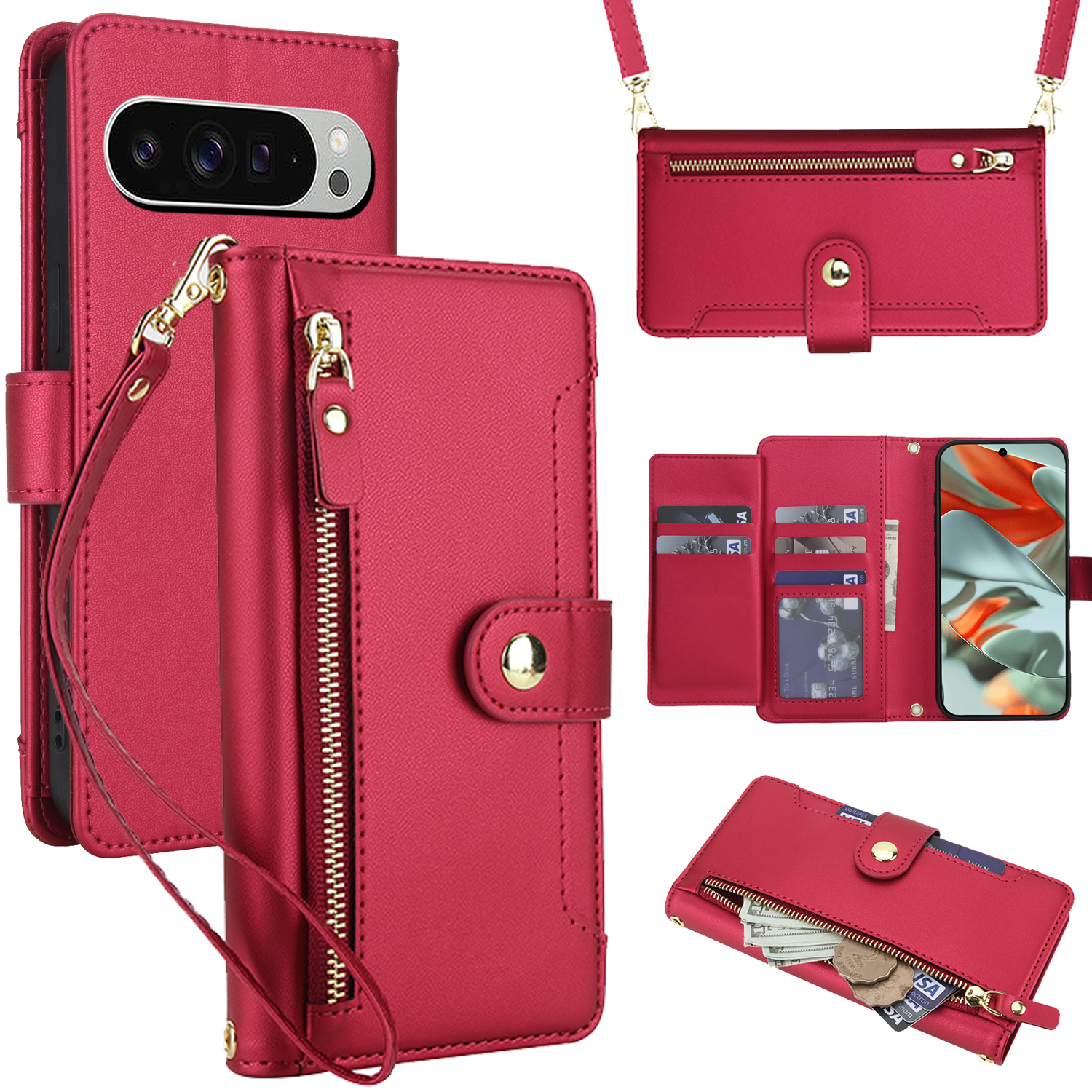 Crossbody Zipper Leather Walle - Luxury Bags For You avis et prix