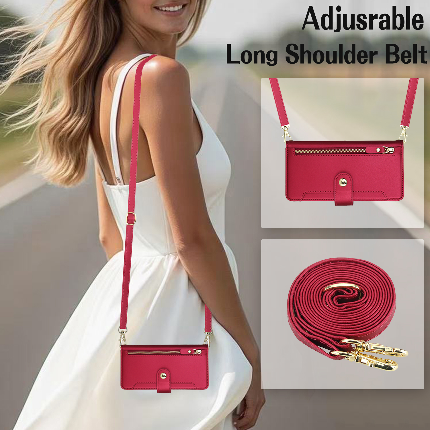 Crossbody Zipper Leather Walle - Luxury Bags For You avis et prix