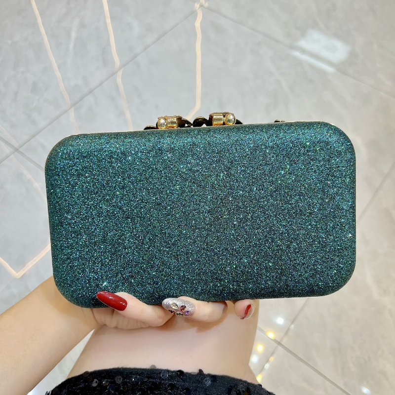 Fashion Diamond-Encrusted Clut - Luxury Bags Green avis et prix