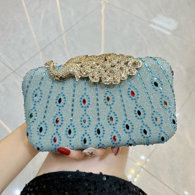 Fashion Diamond-Encrusted Clut - Luxury Bags Green avis et prix