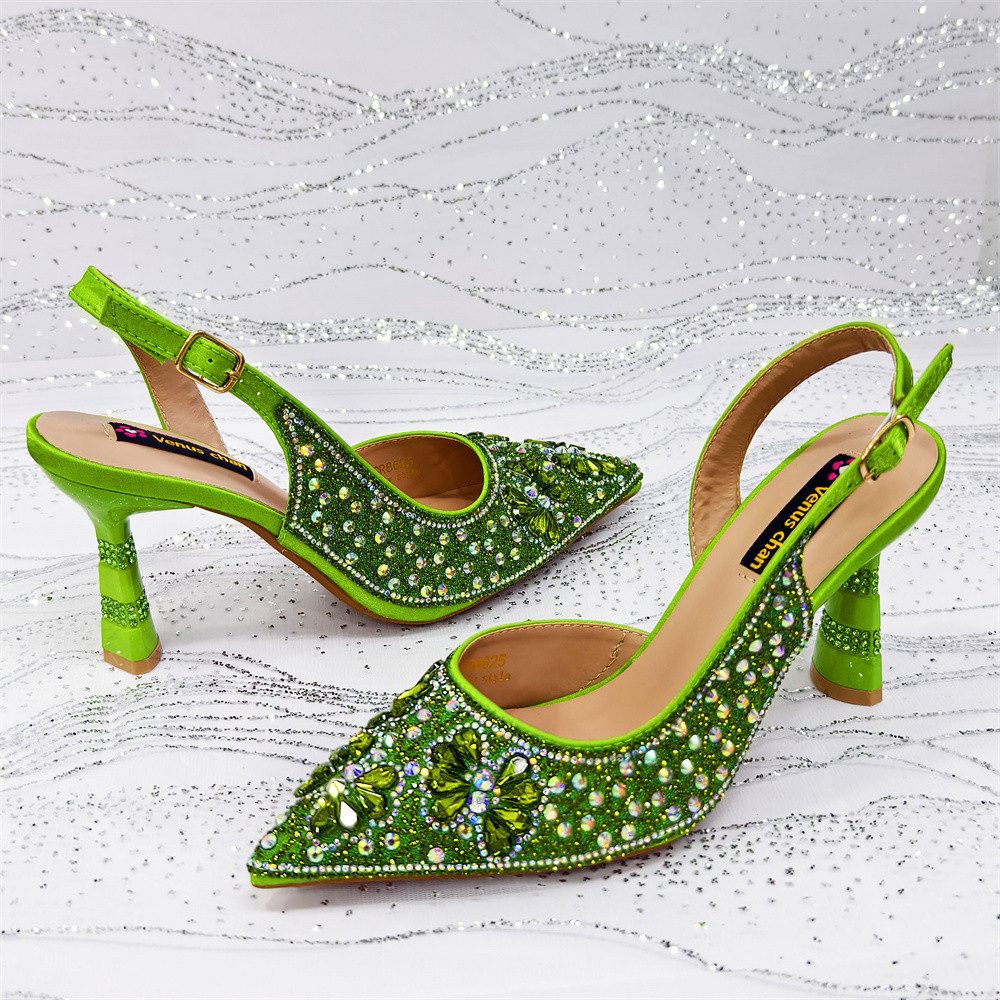 Luxury Green Rhinestone Party  - Luxury Bags Green avis et prix