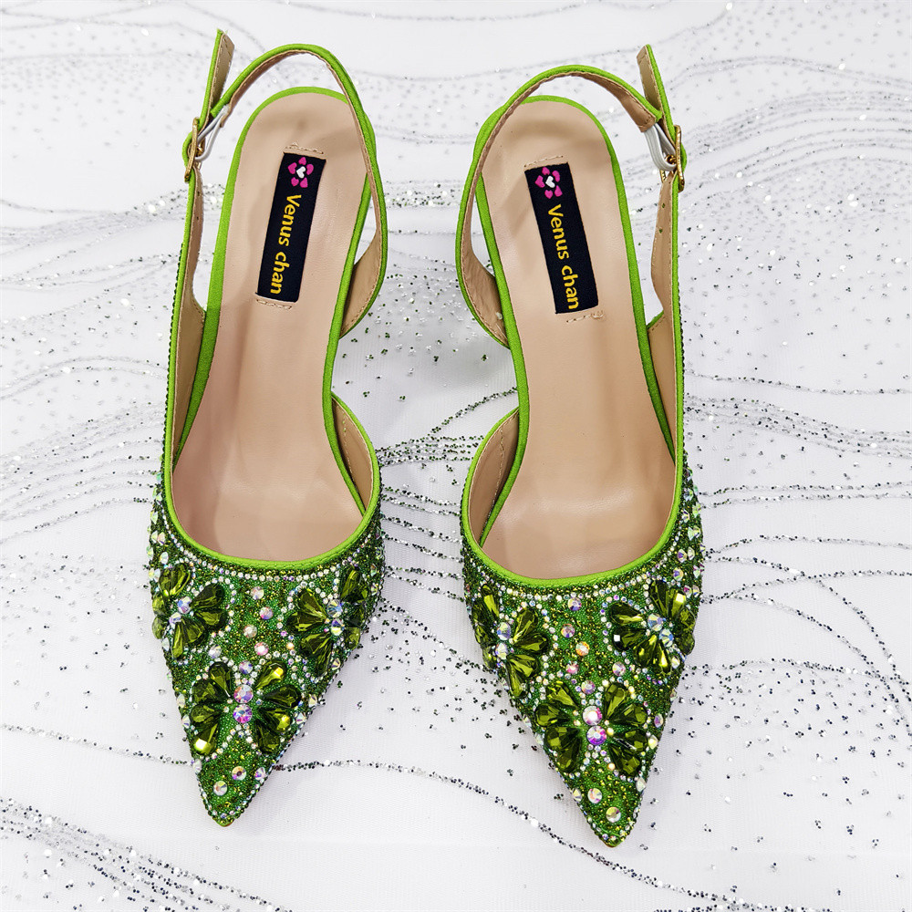 Luxury Green Rhinestone Party  - Luxury Bags Green avis et prix