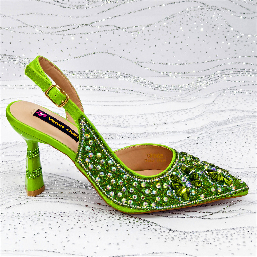 Luxury Green Rhinestone Party  - Luxury Bags Green avis et prix