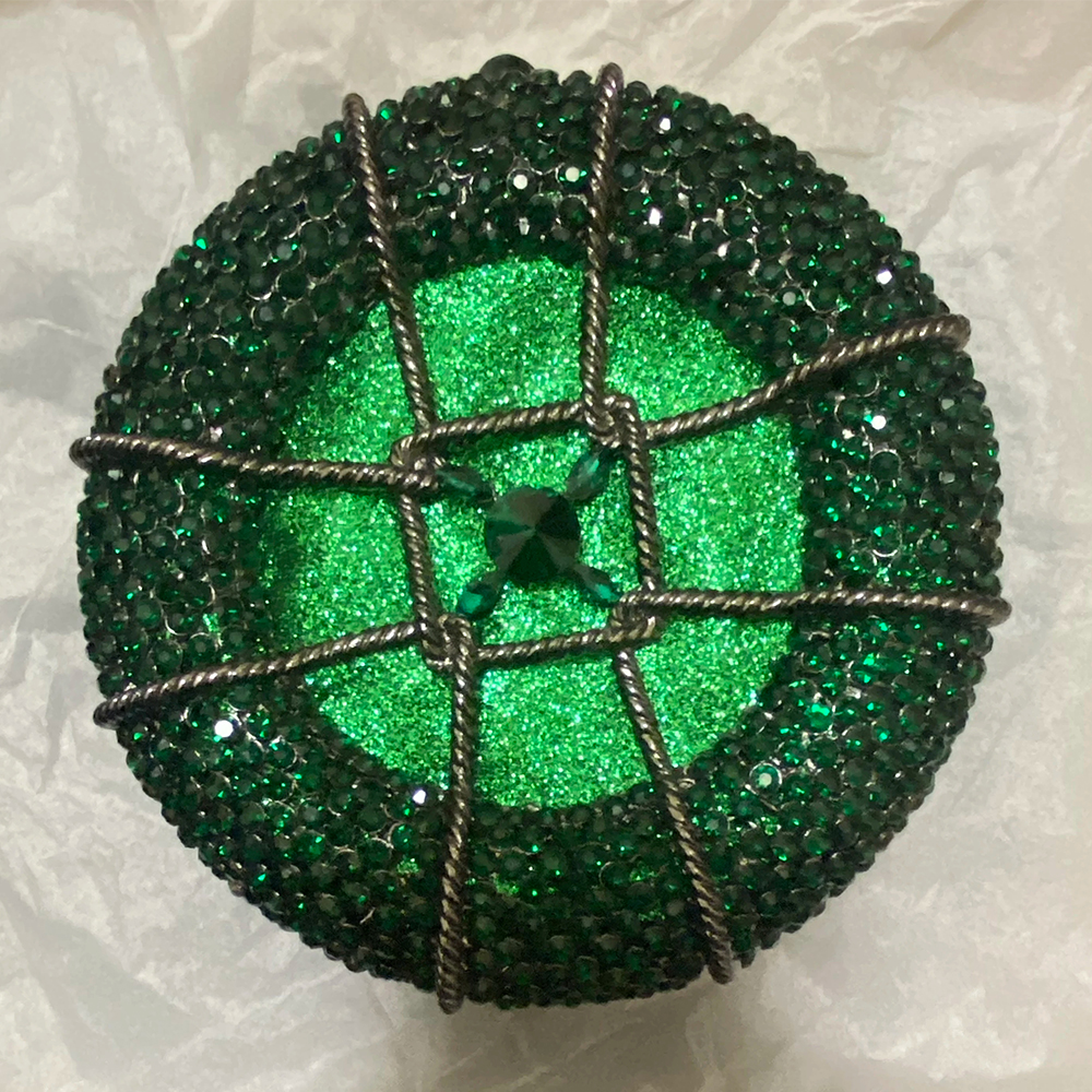 Women’s Green Crystal Evening  - Luxury Bags Green avis et prix