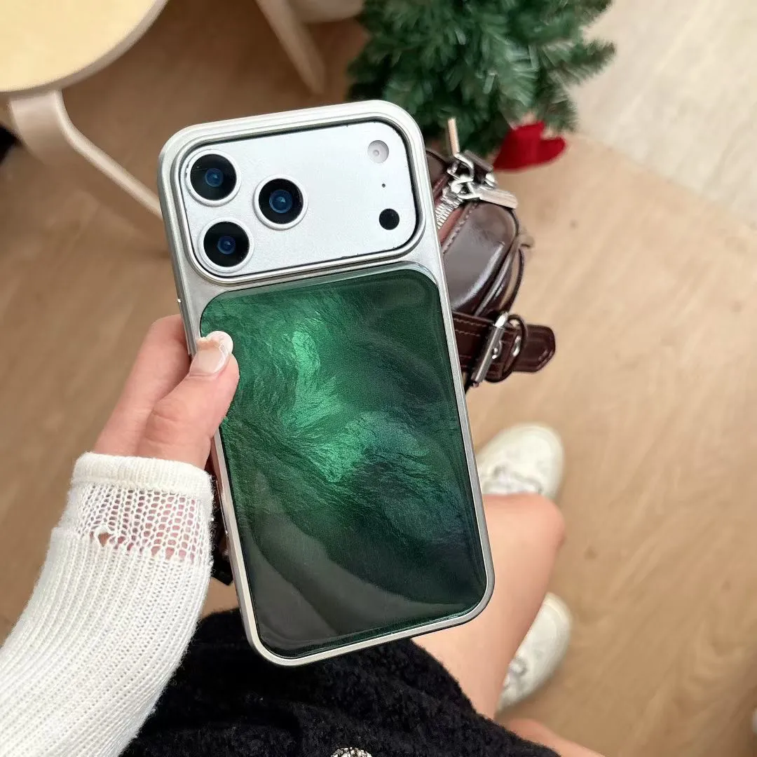 Green Aurora pattern Phone Cas - Luxury Bags Green avis et prix