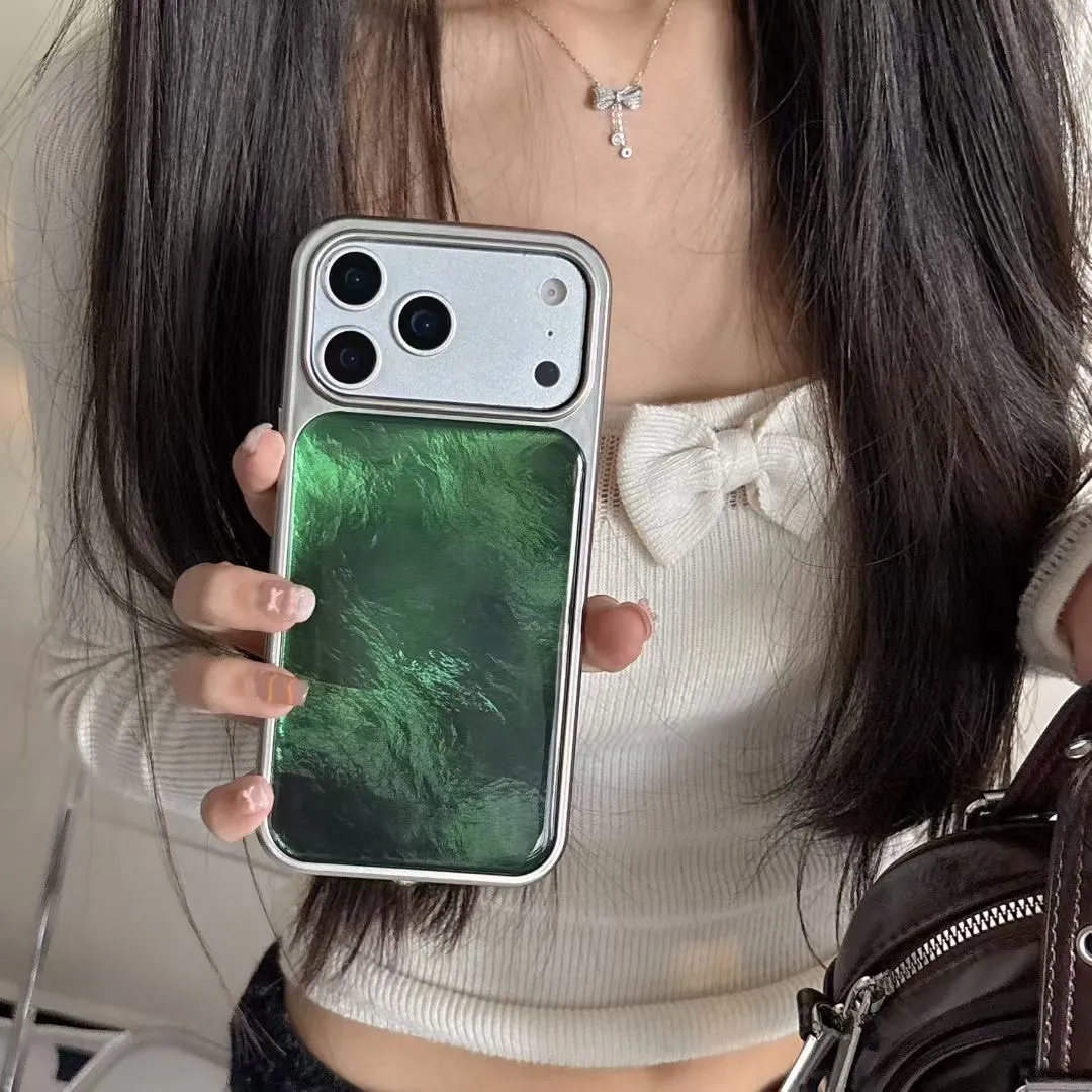 Green Aurora pattern Phone Cas - Luxury Bags Green avis et prix