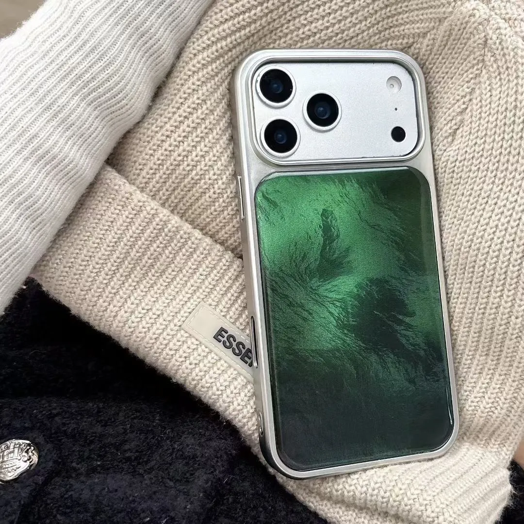 Green Aurora pattern Phone Cas - Luxury Bags Green avis et prix