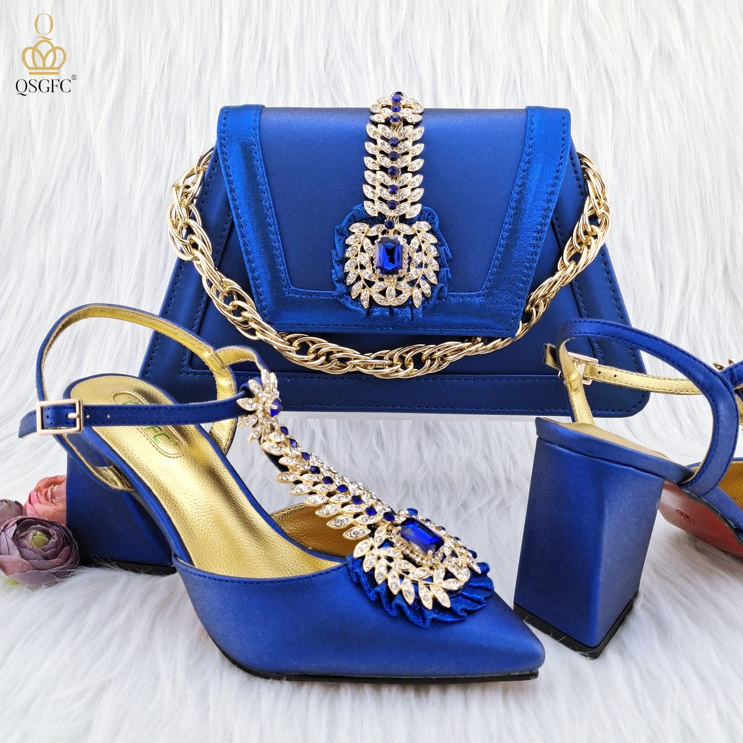 QSGFC Royal Blue Noble Three-D - Luxury Bags And Shoes avis et prix